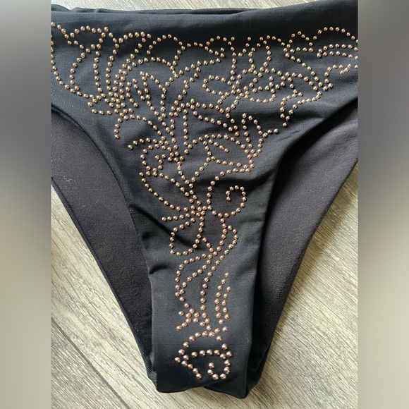 Beach Riot Bronze Embellished Bikini Bottom in Copper Canyon. size M - Picture 6 of 8
